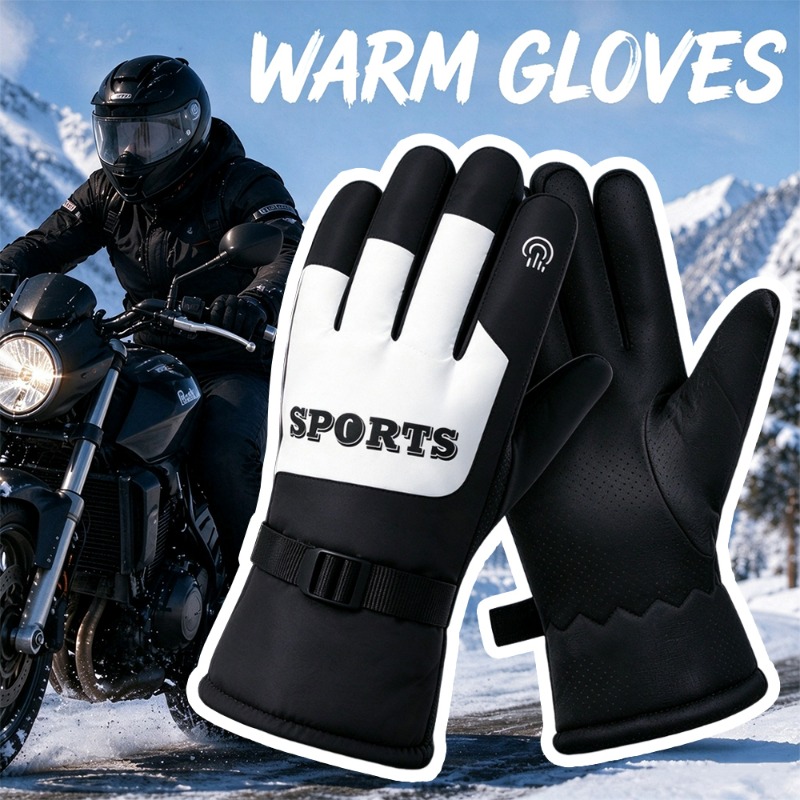 Ski Glove Waterproof - Winter Motorcycle Gloves Outdoor Waterproof Warm
