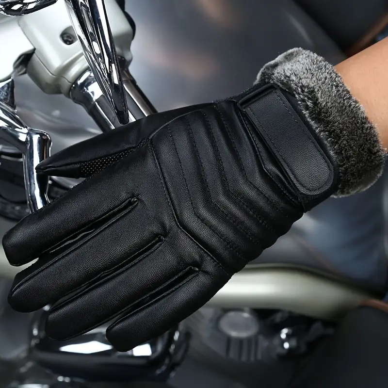 Leather Gloves Winter Warm Tou - Leather Driving Glove 评论和价格