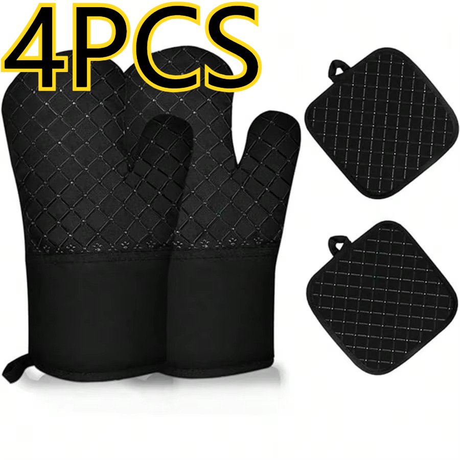 4PCS Silicone Kitchen Microwav - Heat Resistant Glove 评论和价格