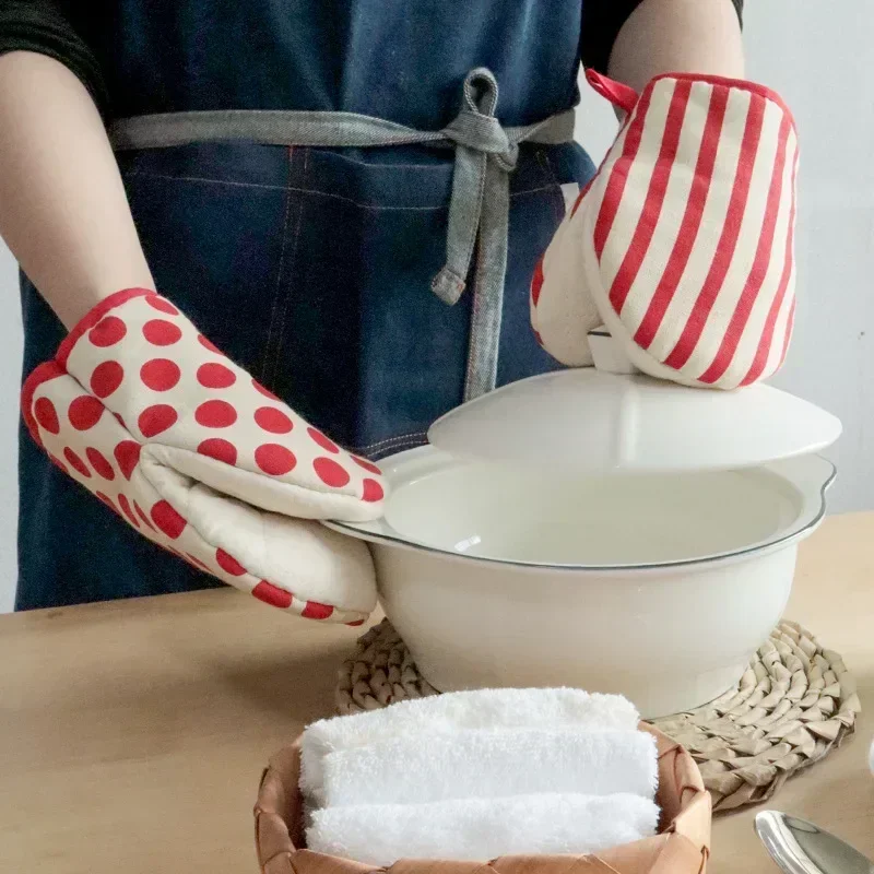 1PC Cotton Oven Mitts and Pot  - Heat Resistant Glove 评论和价格