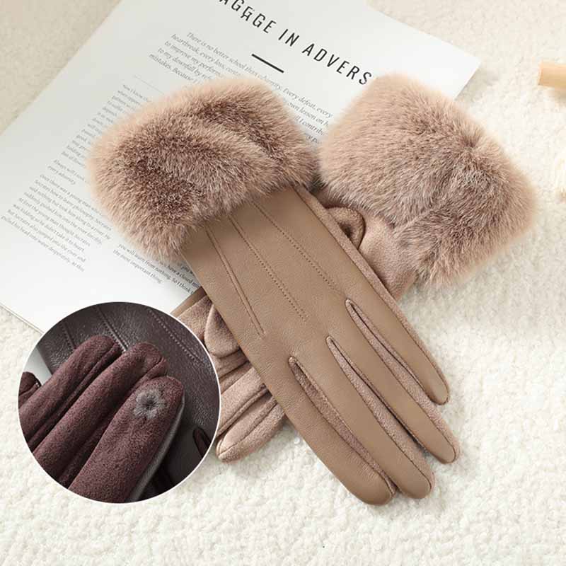 Luxury Women's Winter PU Leath - Leather Driving Glove 评论和价格